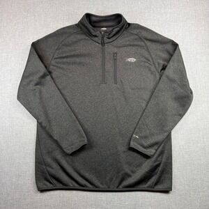 AFTCO AFTech Performance Fleece 1/4 Zip Pullover Men XL Gray Outdoor Fish Tech